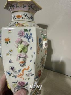 Franklin Mint Vase of One Hundred Flowers Dawen Wang 12 Porcelain