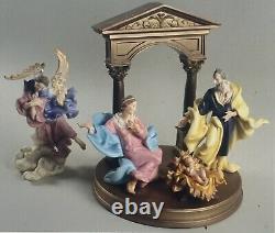 Franklin Mint Vatican Observatory Foundation 6 pc. Nativity Set withCreche NIB COA