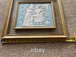 Franklin Mint Very Rare Pharaoh And His Queen Framed Parian Porcelain