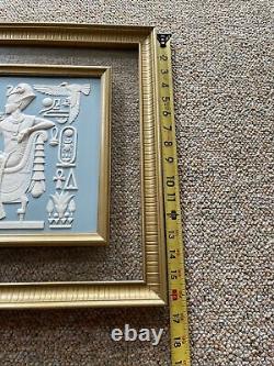 Franklin Mint Very Rare Pharaoh And His Queen Framed Parian Porcelain