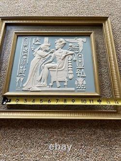 Franklin Mint Very Rare Pharaoh And His Queen Framed Parian Porcelain