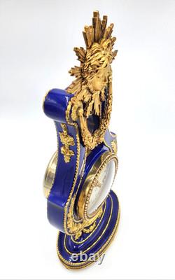Franklin Mint Victoria & Albert Museum Marie Antoinette Lyre Clock withkey