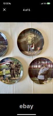 Franklin Mint Vietnam Veterans Memorial Collector Plates Numbered Set of 5