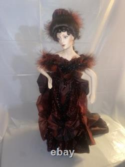 Franklin Mint Vintage Gibson Girl LADY LUCK IN MONTE CARLO 24 Porcelain Doll