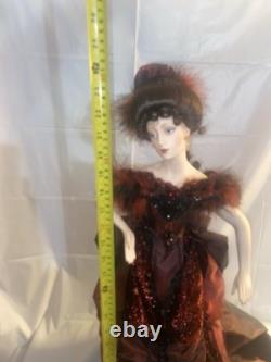 Franklin Mint Vintage Gibson Girl LADY LUCK IN MONTE CARLO 24 Porcelain Doll