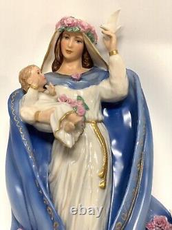 Franklin Mint Virgin Mary Mother Of Spring Motive Porcelain Hand Painted 11