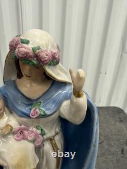 Franklin Mint Virgin Mary Mother Of Spring Motive Porcelain Hand Painted 11
