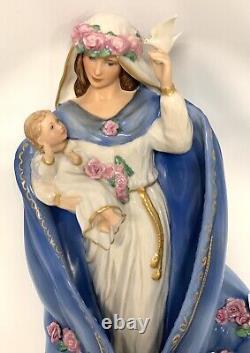 Franklin Mint Virgin Mary Mother Of Spring Motive Porcelain Hand Painted 11