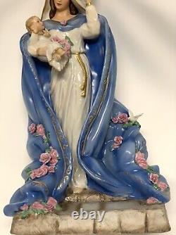 Franklin Mint Virgin Mary Mother Of Spring Motive Porcelain Hand Painted 11