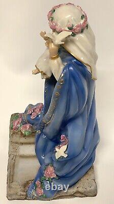 Franklin Mint Virgin Mary Mother Of Spring Motive Porcelain Hand Painted 11