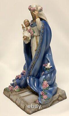 Franklin Mint Virgin Mary Mother Of Spring Motive Porcelain Hand Painted 11