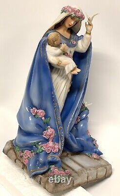 Franklin Mint Virgin Mary Mother Of Spring Motive Porcelain Hand Painted 11