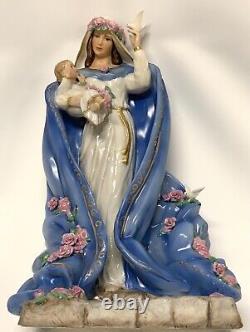 Franklin Mint Virgin Mary Mother Of Spring Motive Porcelain Hand Painted 11