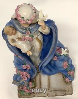 Franklin Mint Virgin Mary Mother Of Spring Motive Porcelain Hand Painted 11
