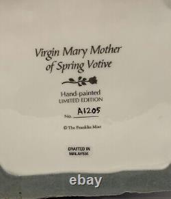 Franklin Mint Virgin Mary Mother Of Spring Motive Porcelain Hand Painted 11