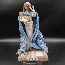 Franklin Mint Virgin Mary Mother Of Spring Votive Porcelain Hand Painted Signed