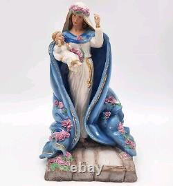 Franklin Mint Virgin Mary Mother Of Spring Votive Porcelain Hand Painted Signed