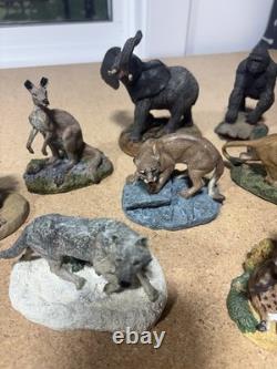 Franklin Mint Wildlife Preservation Trust Collection Sculptures Lot Of 10
