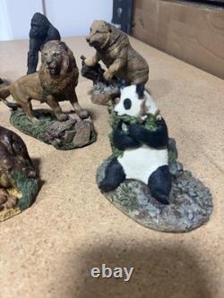 Franklin Mint Wildlife Preservation Trust Collection Sculptures Lot Of 10