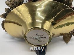 Franklin Mint Winter Fantasy Floral Bouquet House Of Igor 24K Plate Enamel Roses