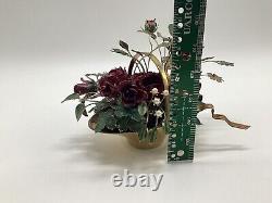 Franklin Mint Winter Fantasy Floral Bouquet House Of Igor 24K Plate Enamel Roses