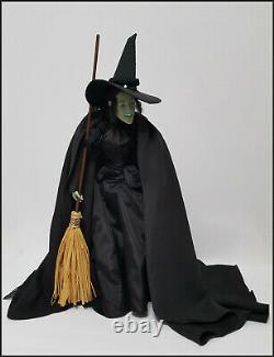 Franklin Mint Wizard Of OZ Wicked Witch Heirloom Porcelain Doll WithBroom & Hat