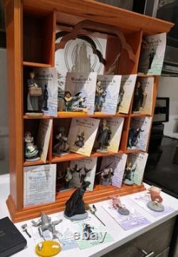 Franklin Mint Wizard of Oz Portrait Sculptures Collection withCabinet COA READ