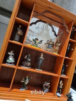 Franklin Mint Wizard of Oz Portrait Sculptures Collection withCabinet COA READ