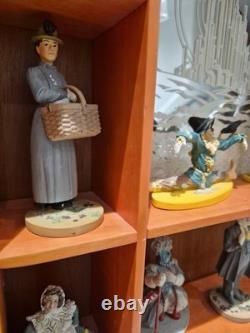 Franklin Mint Wizard of Oz Portrait Sculptures Collection withCabinet COA READ