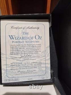 Franklin Mint Wizard of Oz Portrait Sculptures Collection withCabinet COA READ
