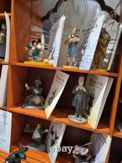 Franklin Mint Wizard of Oz Portrait Sculptures Collection withCabinet COA READ