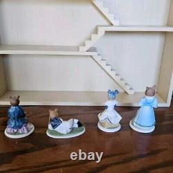Franklin Mint Woodhouse Mouse Family Figurines, Lot of 22, With Display 1985