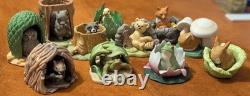 Franklin Mint Woodland Surprises Handpainted Porcelain Animal Figurines 1984