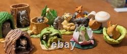 Franklin Mint Woodland Surprises Handpainted Porcelain Animal Figurines 1984
