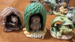 Franklin Mint Woodland Surprises Handpainted Porcelain Animal Figurines 1984