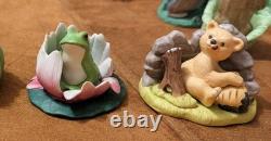 Franklin Mint Woodland Surprises Handpainted Porcelain Animal Figurines 1984