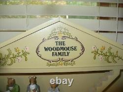 Franklin Mint Woodmouse Framed Family Tree 21 Porcelain Mice With Custom Display