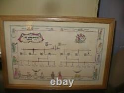 Franklin Mint Woodmouse Framed Family Tree 21 Porcelain Mice With Custom Display