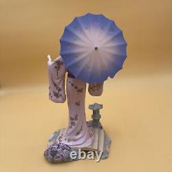 Franklin Mint Yoshiko Princess Cherry Blossoms 11 1/2 Tall. A Chip On Umbrella