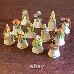 Franklin Mint by Peter Barret Baby Animal Fine Porcelain Bells, Set of 15