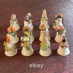 Franklin Mint by Peter Barret Baby Animal Fine Porcelain Bells, Set of 15