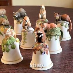 Franklin Mint by Peter Barret Baby Animal Fine Porcelain Bells, Set of 15