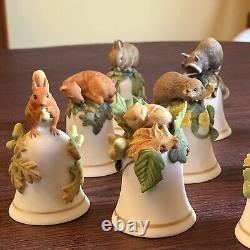 Franklin Mint by Peter Barret Baby Animal Fine Porcelain Bells, Set of 15