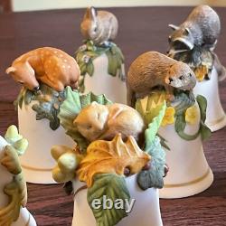 Franklin Mint by Peter Barret Baby Animal Fine Porcelain Bells, Set of 15