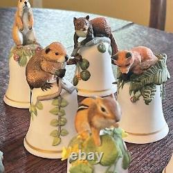Franklin Mint by Peter Barret Baby Animal Fine Porcelain Bells, Set of 15