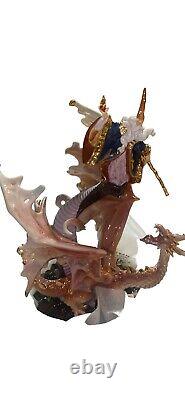 Franklin Mint dragon Rising Dragon And Wizard Figurine