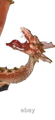 Franklin Mint dragon Rising Dragon And Wizard Figurine