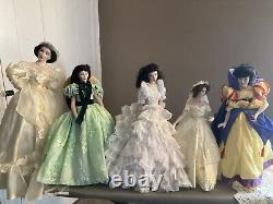 Franklin Mint entire porcelain doll collection Scarlet OHara & Jackie Kennedy
