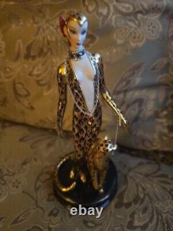 Franklin Mint house of Erte figurine Leopard 9 Limited Edition