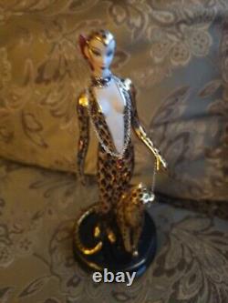 Franklin Mint house of Erte figurine Leopard 9 Limited Edition